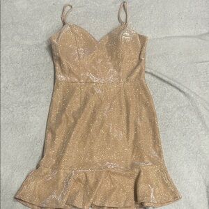 Sparkling Gold Mini Dress